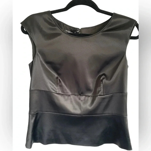 Martinelli Tops - 🩵Martinelli Black Satin Blouse (size 44 ITL) Holidays Black Tie Formal